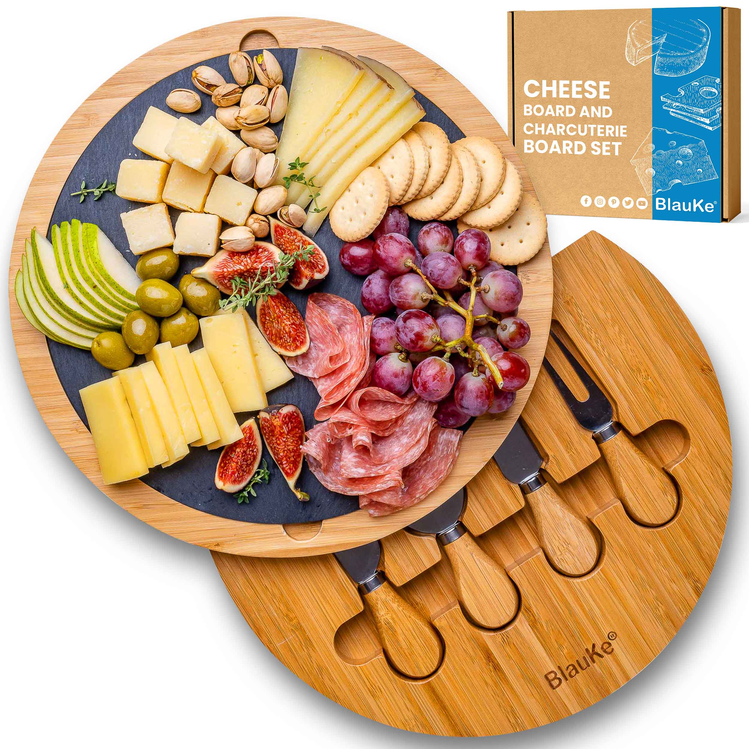 NSB Charcuterie Board Set with Slate