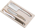 Lou laguiole wooden cheese knife set 3-piece