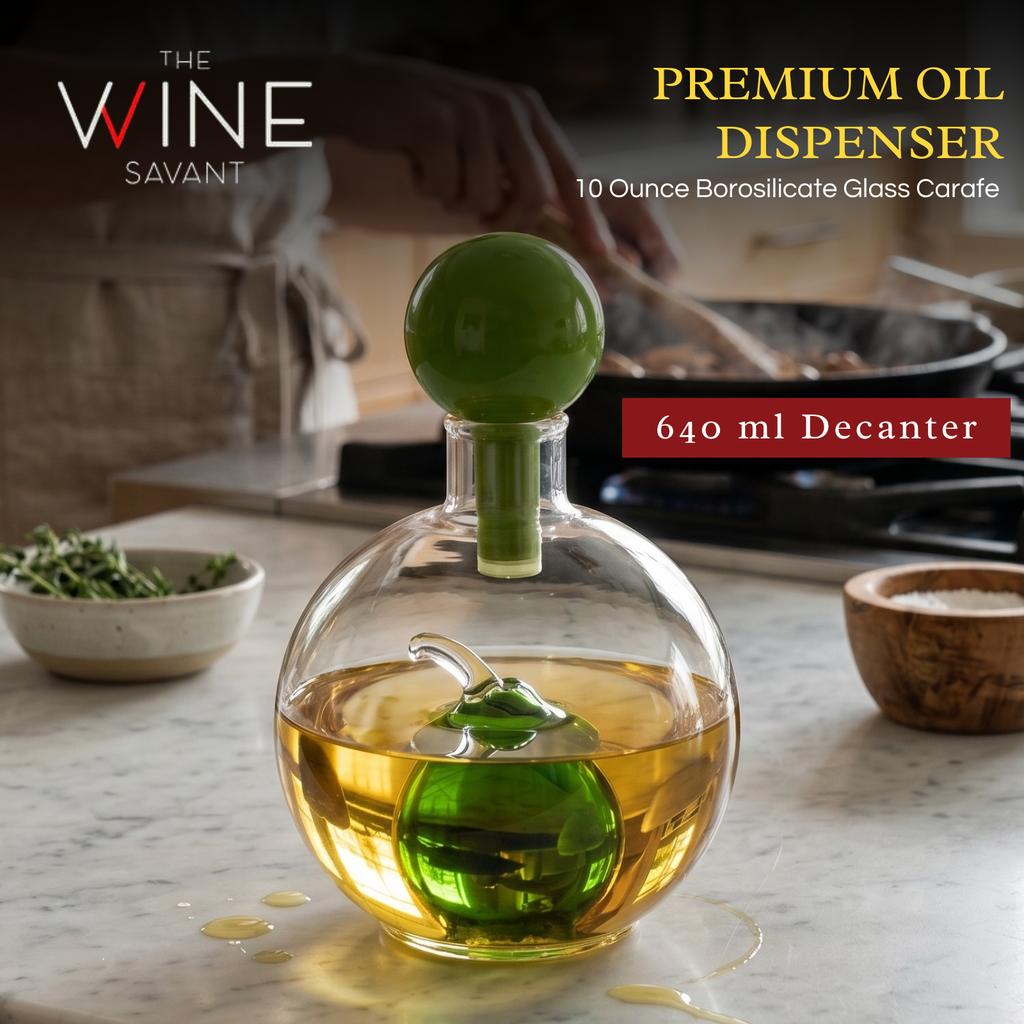 Olive Oil Dispenser Bottle 10OZ Glass Cruet With Glass Olive Drip Free Pour Spout For Cooking Salad