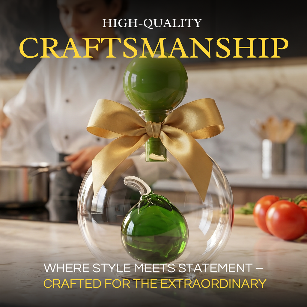 Olive Oil Dispenser Bottle 10OZ Glass Cruet With Glass Olive Drip Free Pour Spout For Cooking Salad