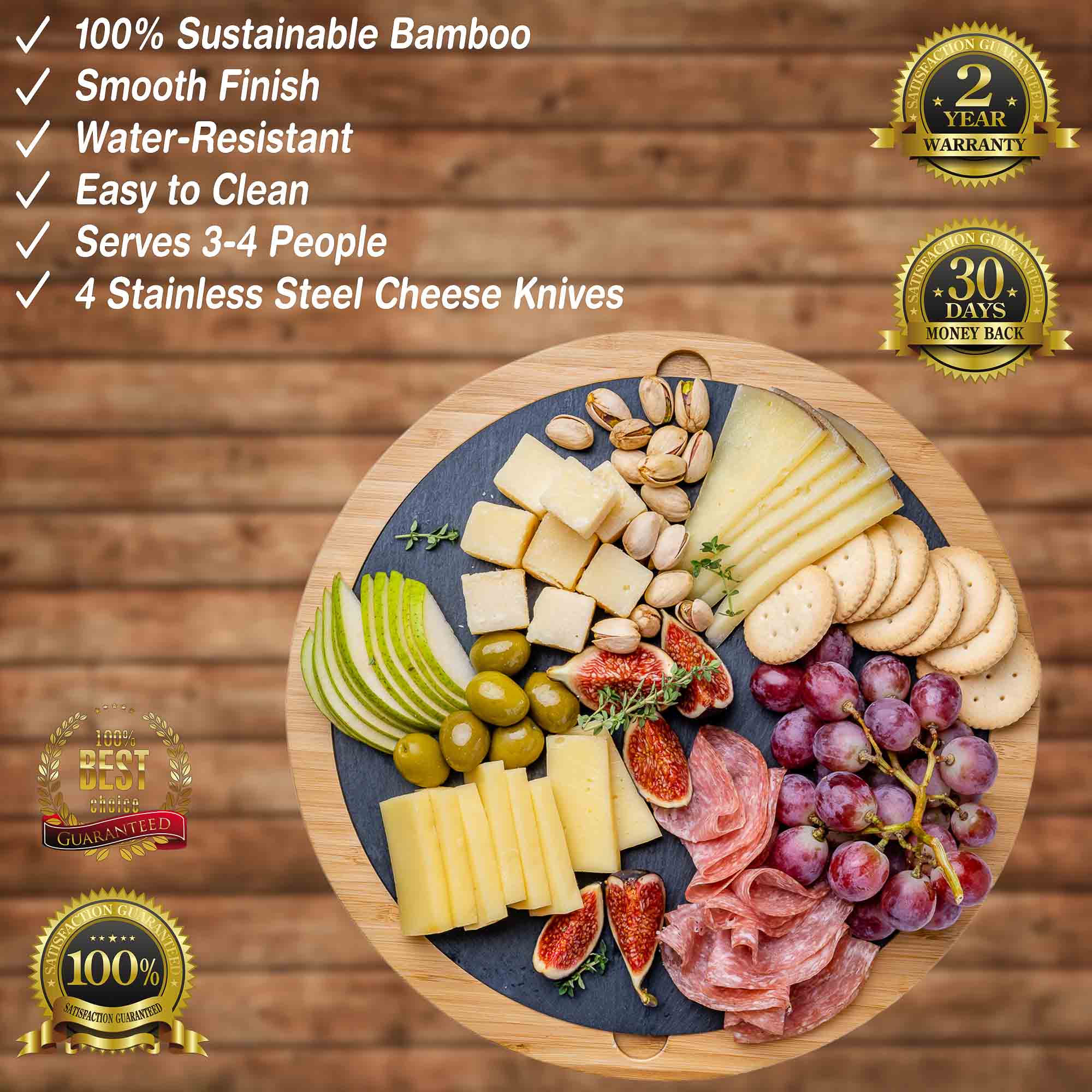 NSB Charcuterie Board Set with Slate