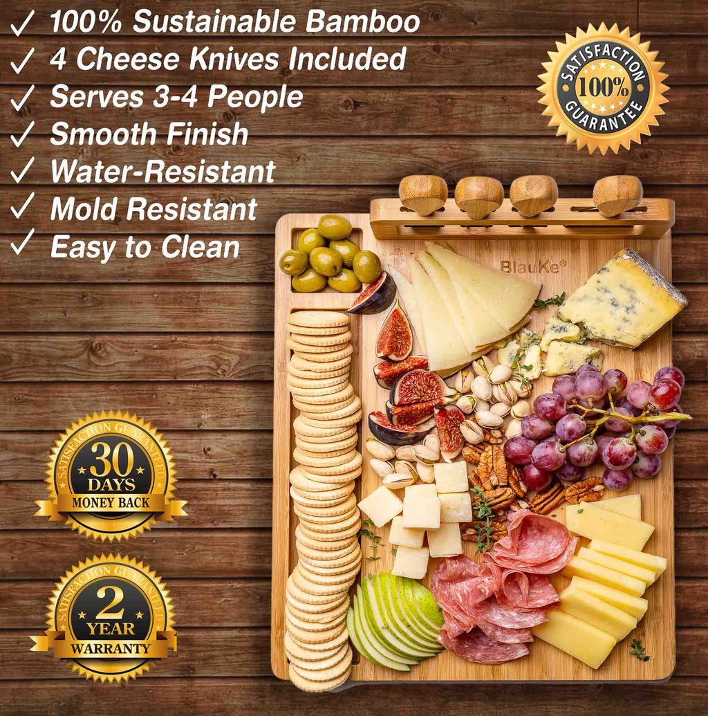 Coastal Bamboo Charcuterie Board Set