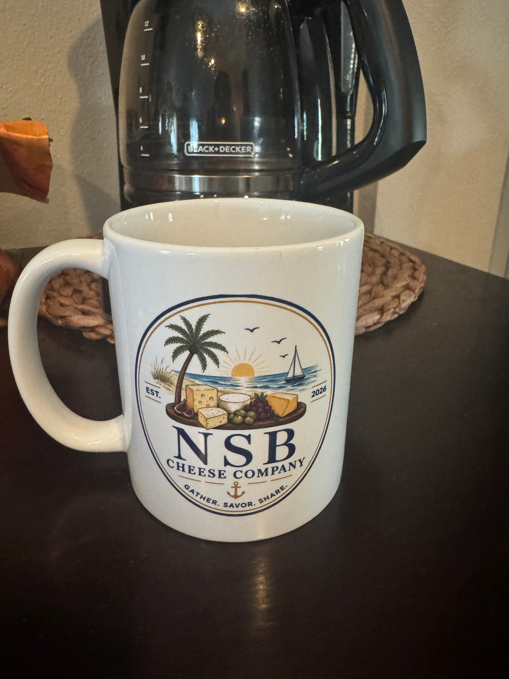 NSB Cheese Company logo ceramic mug