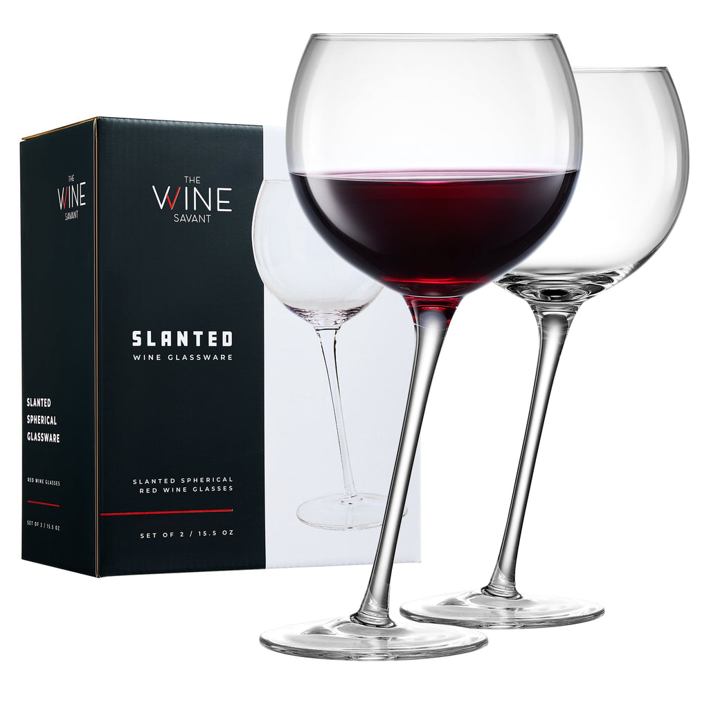 Tipsy Wine Glasses Set Of 2 15 5OZ Unique Tilted Stemless Wine Glasses For Red Or White Wine Funny N