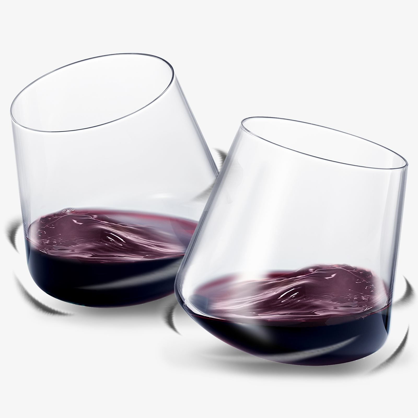 Rolling Un Spillable Stemless Spinning Aerating Wine Glasses Set Of 2 Spill Proof Aerating Wine Glas